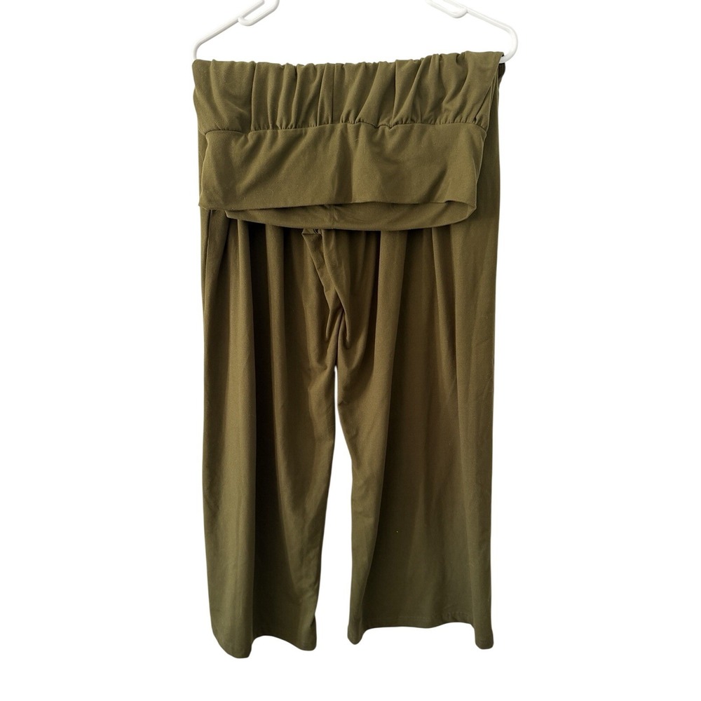 Gracyoga Olive Green Comfy Flowy yoga pants XXL With Pockets Wide Leg
